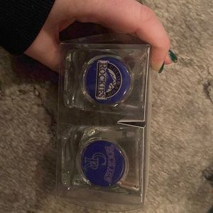 Colorado Rockies shot glasses—2 pack